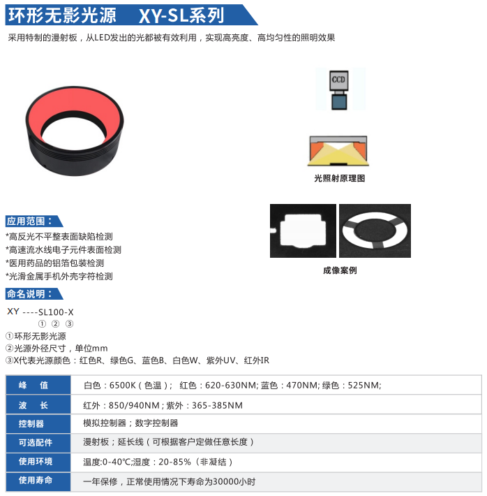 環(huán)形無影光源XY-SL系列